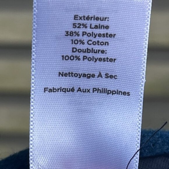 Talbots Womens Blue Heather Wool Blend Equestrian 3 Button Blazer Jacket Plus 14 - Picture 16 of 16